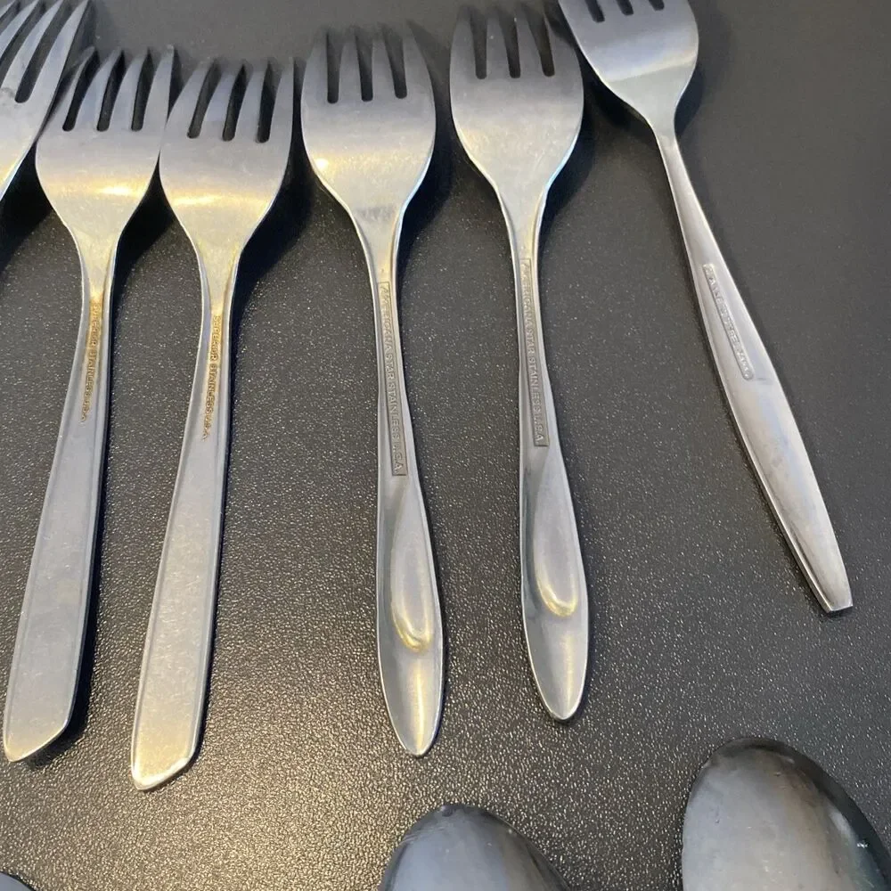 Vintage Atomic Star Starburst Flatware Spoons Forks Mixed Brands Ring Making